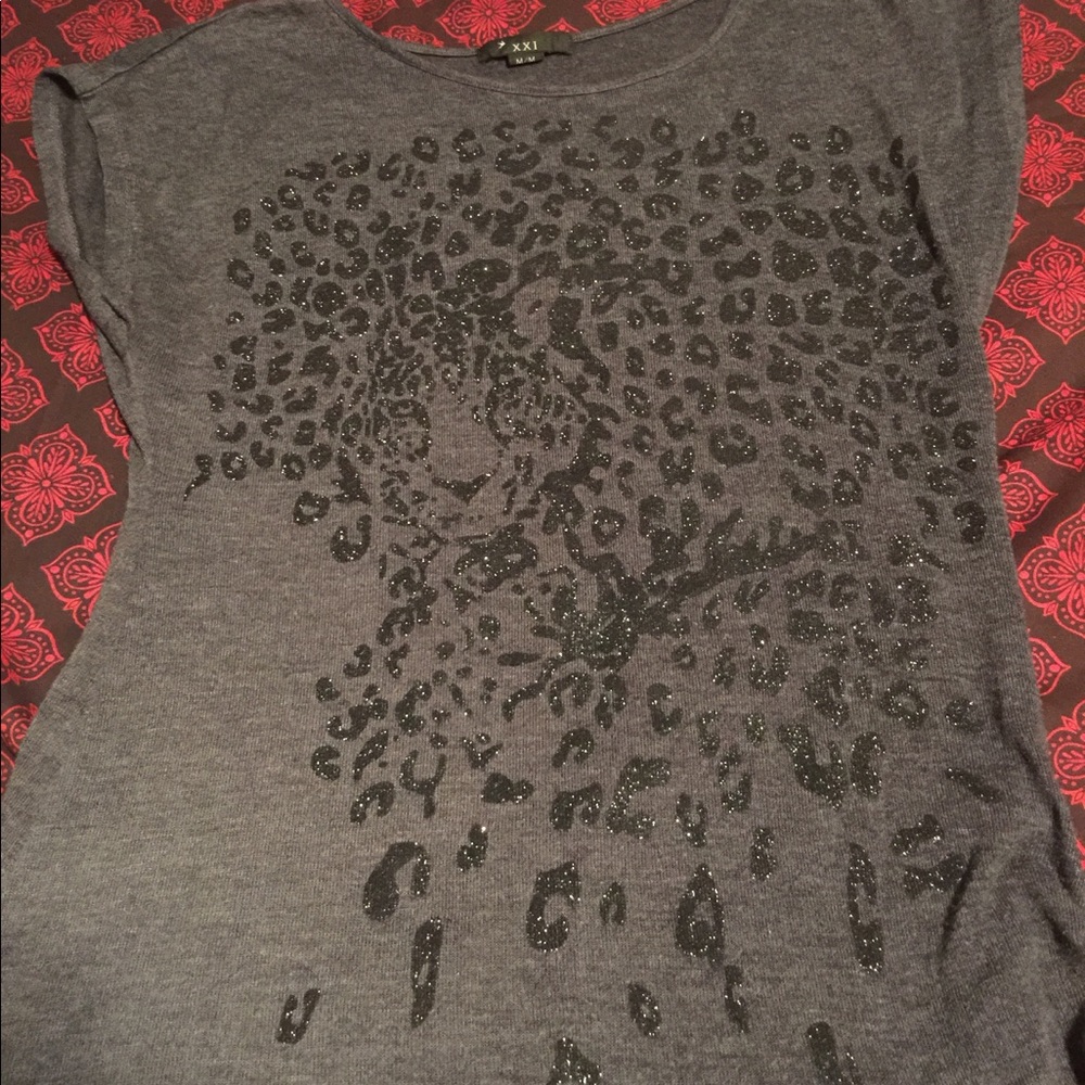 Forever 21 leopard print shirt